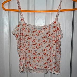 Cropped Floral Tank Top
